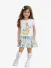 Monnalisa Meisjes Jurk Tinkelbel Wit Blauw