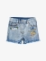 Monnalisa Meisjes Spijkershort Gerafeld Tinkelbel Denim Bleach