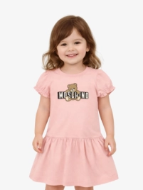 Moschino Meisjes Jurk Teddybeer Sugar Roze