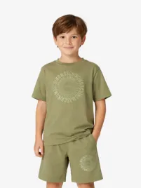 Moschino Jongens Set T-shirt Short Army Groen