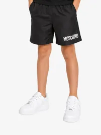Moschino Jongens Zwembroek Logo Zwart