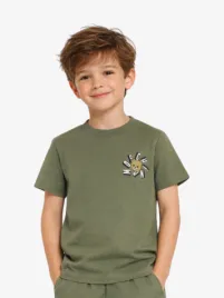 Moschino Jongens T-shirt Teddybeer Army Groen