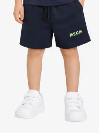 Msgm Junior Jongens Short Fleece Donker Blauw