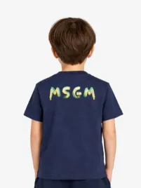 Msgm Junior Jongens T-shirt Donker Blauw
