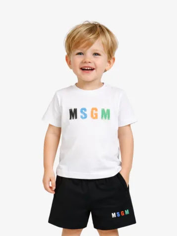 Jongens Baby Set T-shirt Short Zwart Wit