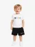MSGM Junior Jongens Baby Set T-shirt Short Zwart Wit