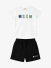 MSGM Junior Jongens Baby Set T-shirt Short Zwart Wit