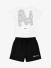 MSGM Junior Jongens Baby Set T-shirt Short Zwart Wit