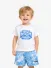 MSGM Junior Jongens Baby Set T-shirt Short Mediterran Blauw