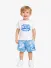 MSGM Junior Jongens Baby Set T-shirt Short Mediterran Blauw