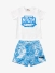 MSGM Junior Jongens Baby Set T-shirt Short Mediterran Blauw
