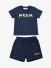 MSGM Junior Jongens Baby Set T-shirt Short Donker Blauw