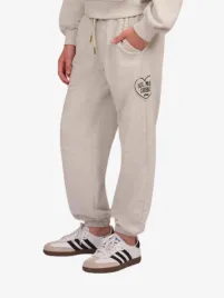 Nik & Nik Meisjes Joggingbroek Levvi Light Grey Melange