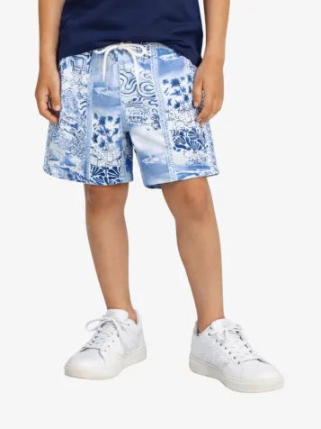Jongens Zwembroek Blauw Mykonos