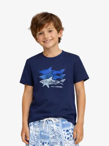 Jongens T-shirt Shark Blauw