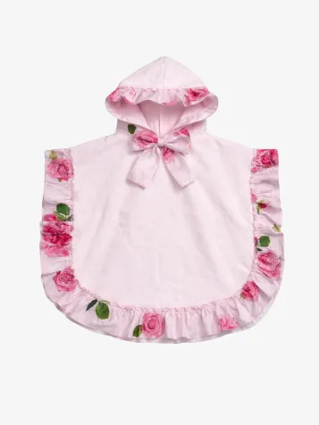 Meisjes Poncho Pink Roses