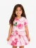 Phi Meisjes Set Blouse Rok Pink Roses