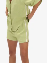 Refined Department Dames Short Dolly Relaxed Stripe Matcha Groen