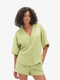 Refined Department Dames Shirt Bennie Oversized Baseball Matcha Groen