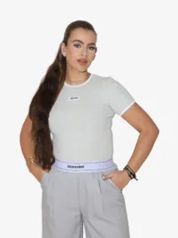 Reinders Dames Top Ribb Reinders Light Grijs Melange