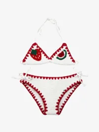 Mc2 Saint Barth Junior Meisjes Bikini Triangle Crochet Fruit Patch