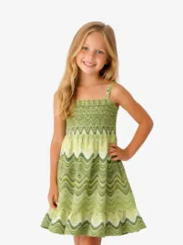 Mc2 Saint Barth Junior Meisjes Jurk Rachel Sea Wave Soft