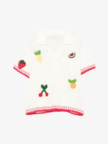 Meisjes Polo Knit Fruit Patch