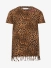 Mc2 Saint Barth Junior Meisjes Jurk Fringe Sand Leopard