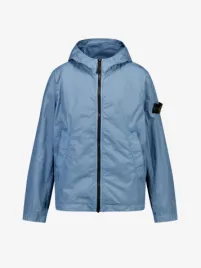 Stone Island Junior Jongens Zomerjas Powder Blauw