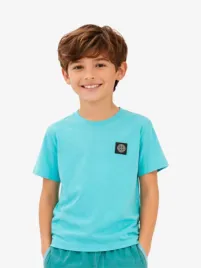 Stone Island Junior Jongens T-shirt Aqua