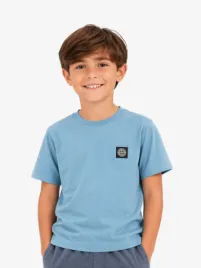 Stone Island Junior Jongens T-shirt Powder Blauw