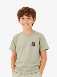 Stone Island Junior Jongens T-shirt Pearl Grijs