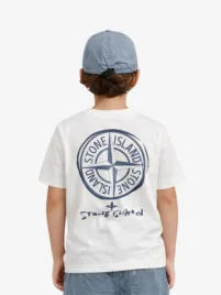 Stone Island Junior Jongens T-shirt Wit