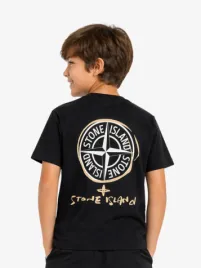 Stone Island Junior Jongens T-shirt Zwart
