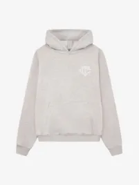 The Couture Club Unisex Hoodie Heavyweight Monogram Applique Emblem Gri