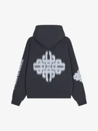 The Couture Club Unisex Hoodie Motion Blurred Emblem Charcoal