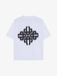 The Couture Club Unisex T-shirt Motion Blurred Emblem Wit Zwart