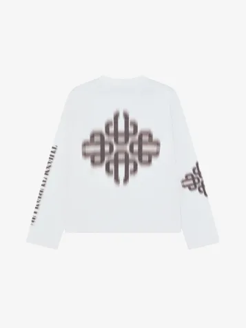 PRE ORDER Unisex Longsleeve Motion Blurred Emblem Off White