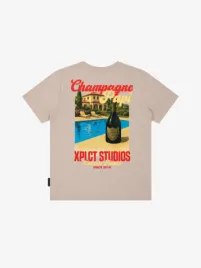 Xplct Heren T-shirt Champagne Taupe