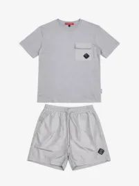 Xplct Heren Set Zwembroek T-shirt Shadow Licht Grijs