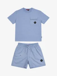 Xplct Heren Set Zwembroek T-shirt Shadow Blauw