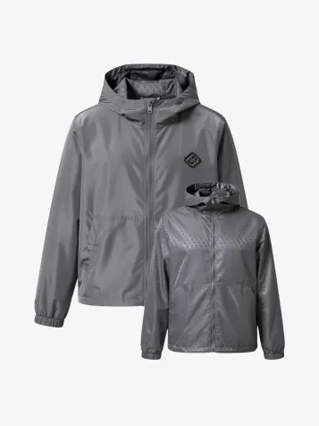 Heren Zomerjas Reverse Windbreaker Licht Grijs