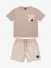XPLCT Heren Set Zwembroek T-shirt Shadow Beige