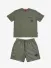 XPLCT Heren Set Zwembroek T-shirt Shadow Army Groen