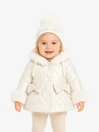 Adee Meisjes Winterjas Baby Dolly Snow Wit