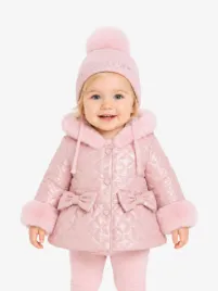 Adee Meisjes Baby Winterjas Dolly Pale Roze
