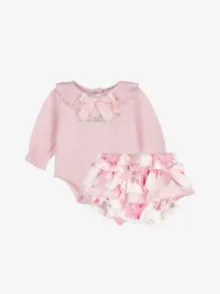 Adee Meisjes Baby Set Deena Rose Print Jam Set