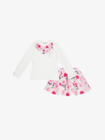 Meisjes Set Rok Ariella Snow Wit