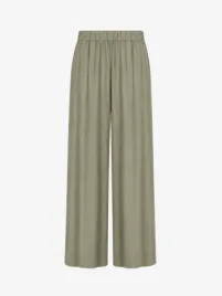 Alix The Label Dames Broek Irregular Wide Leg Light Army