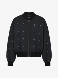 Alix The Label Dames Bomberjas Eyelet Navy